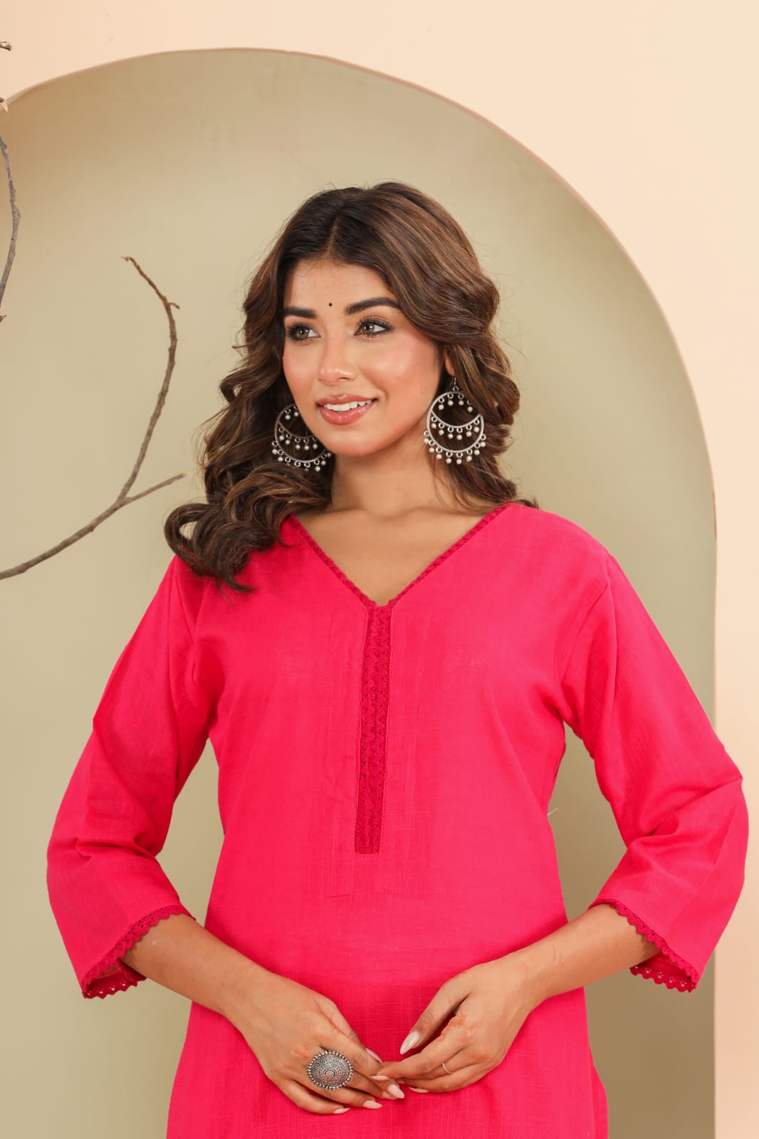 Monochrome Cotton Slub Kurta Pant Set