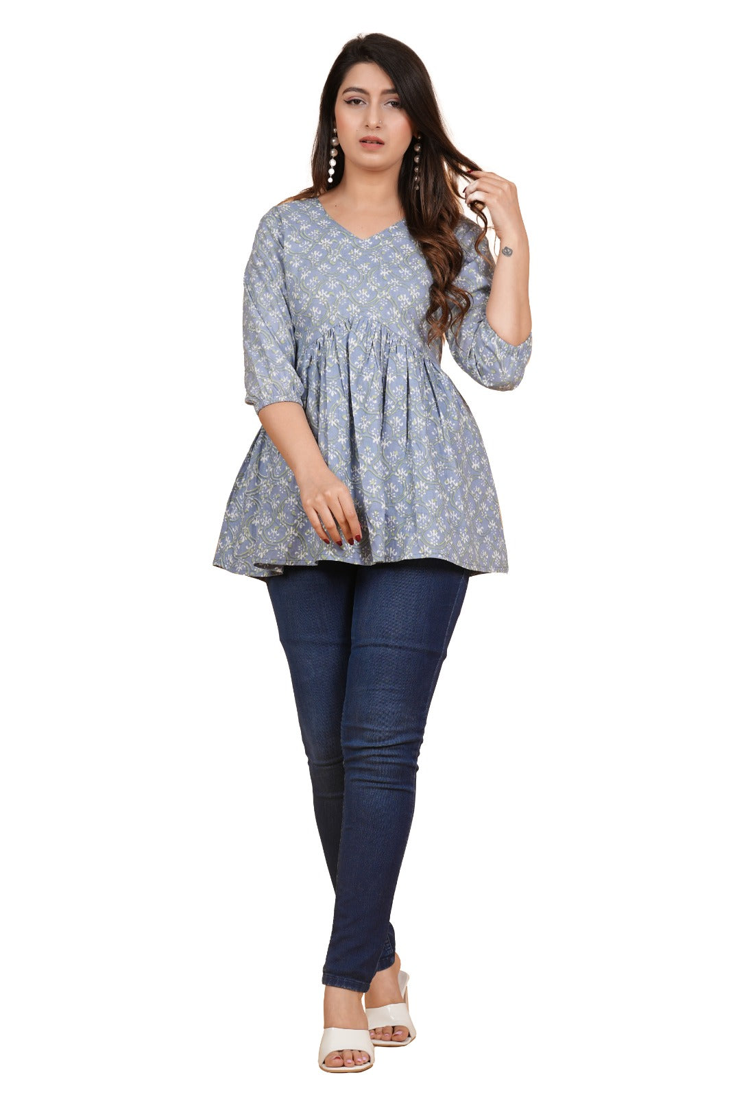 Short Cotton Kurti - 28 inches Length