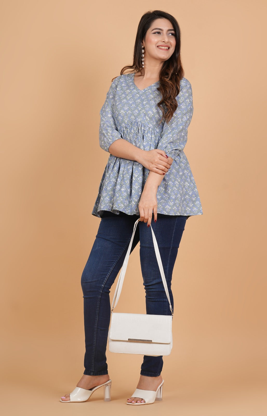 Short Cotton Kurti - 28 inches Length