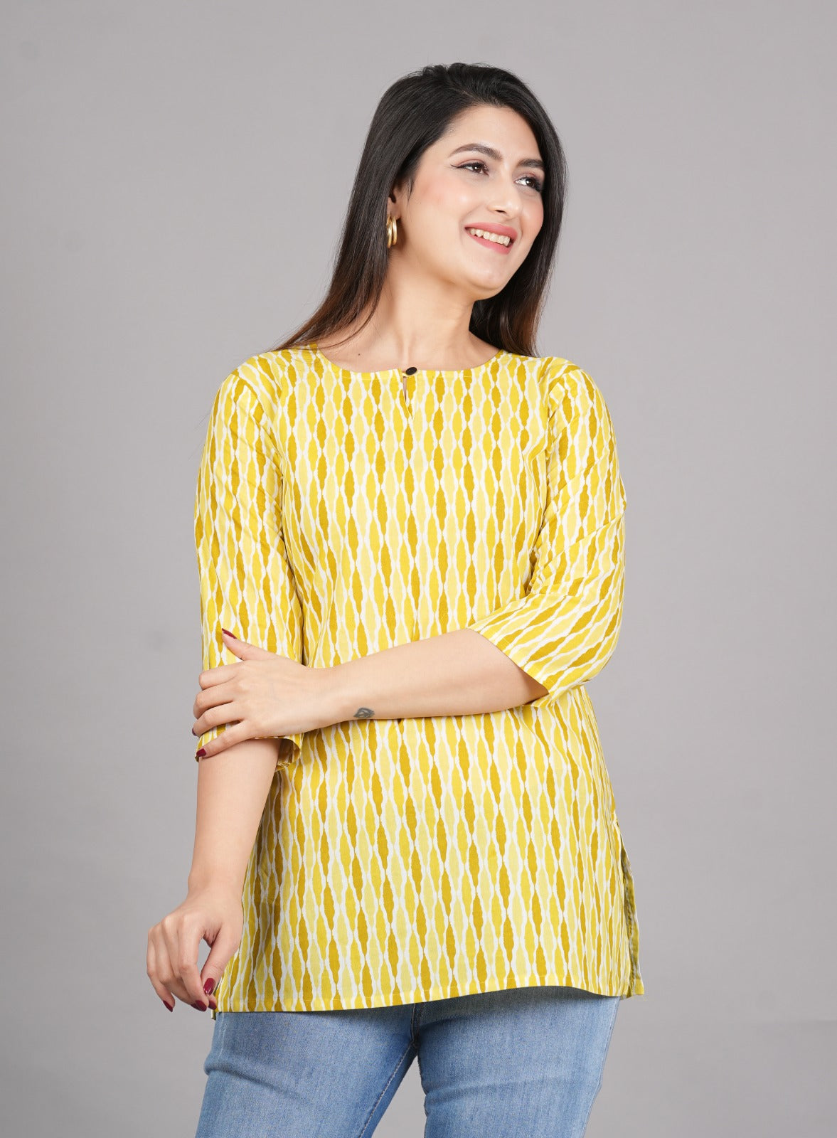 Short Cotton Kurti - 28 inches Length