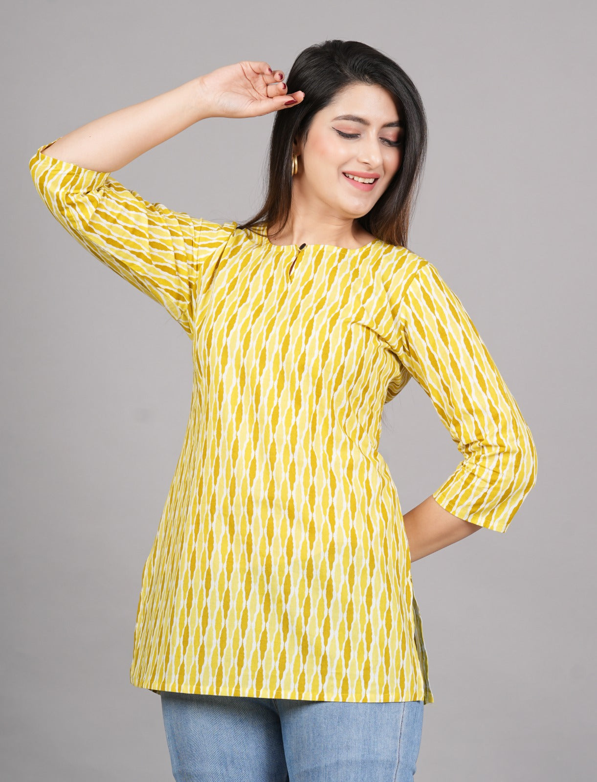 Short Cotton Kurti - 28 inches Length