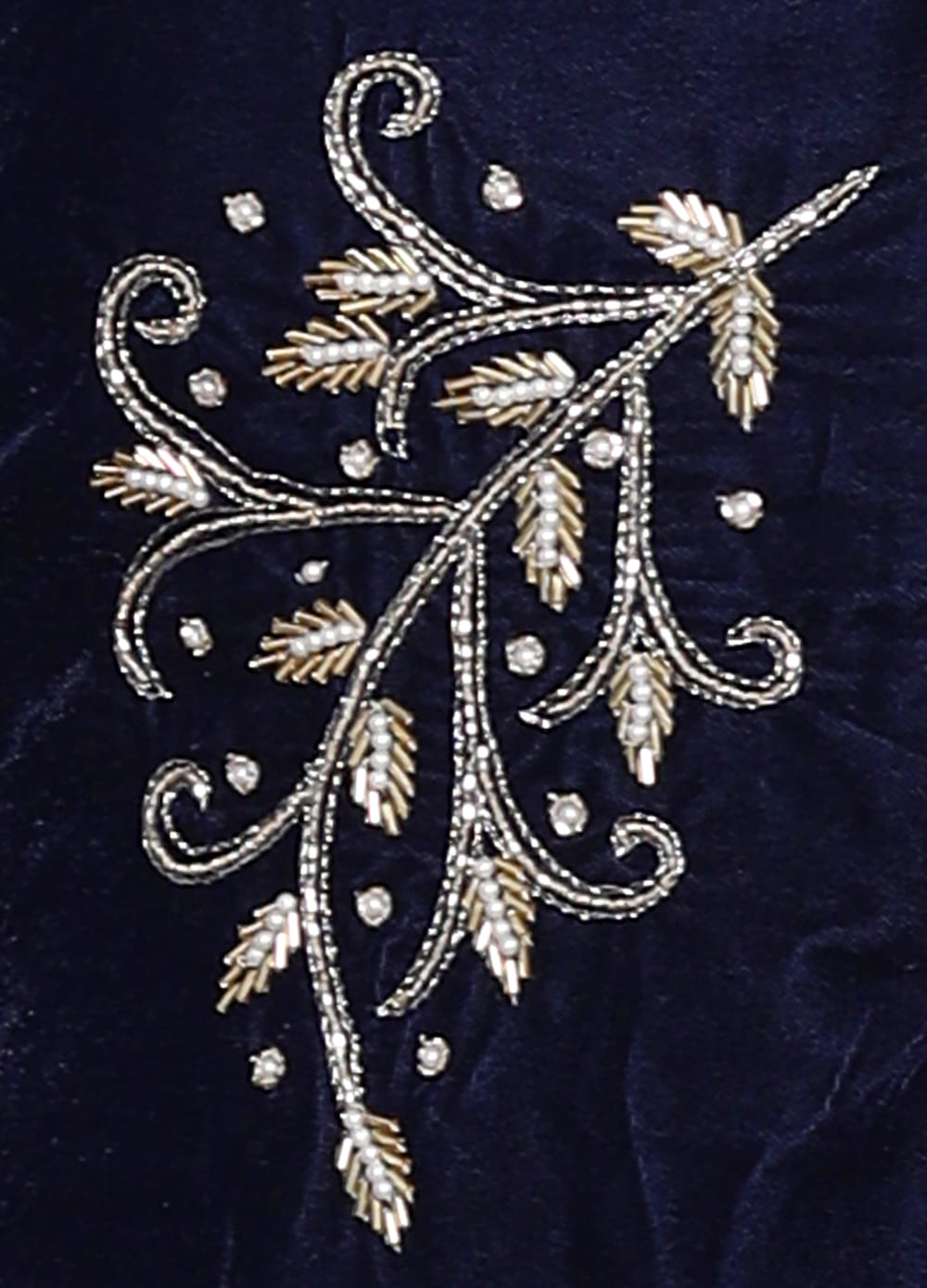 Velvet Co-ord Set with Adda Work
