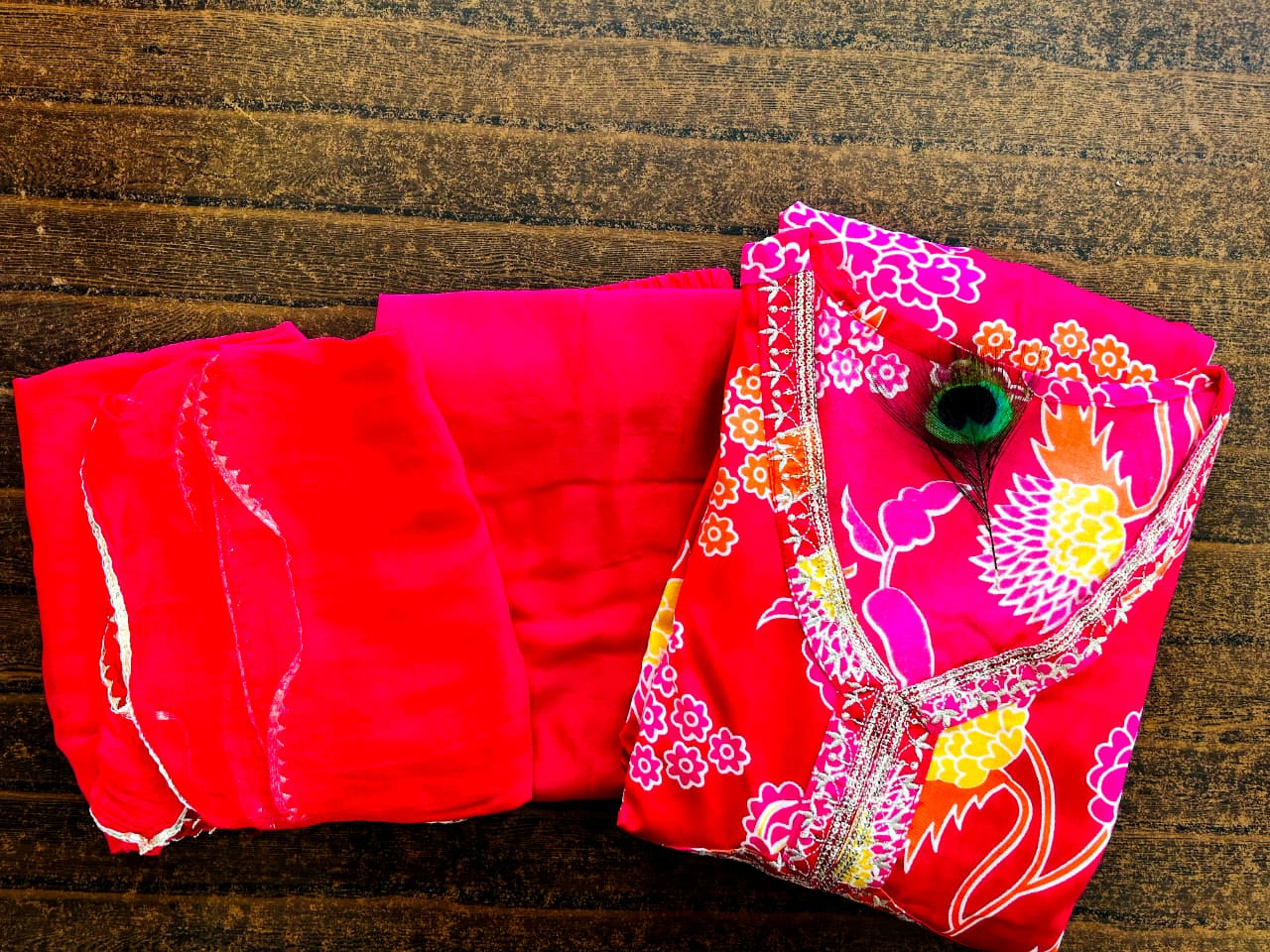 Naira Cut and Aliya Cut Kurti Set with Embroidery Work