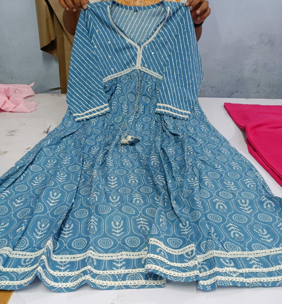 Alia Style Rayon Lace Work Suit Set