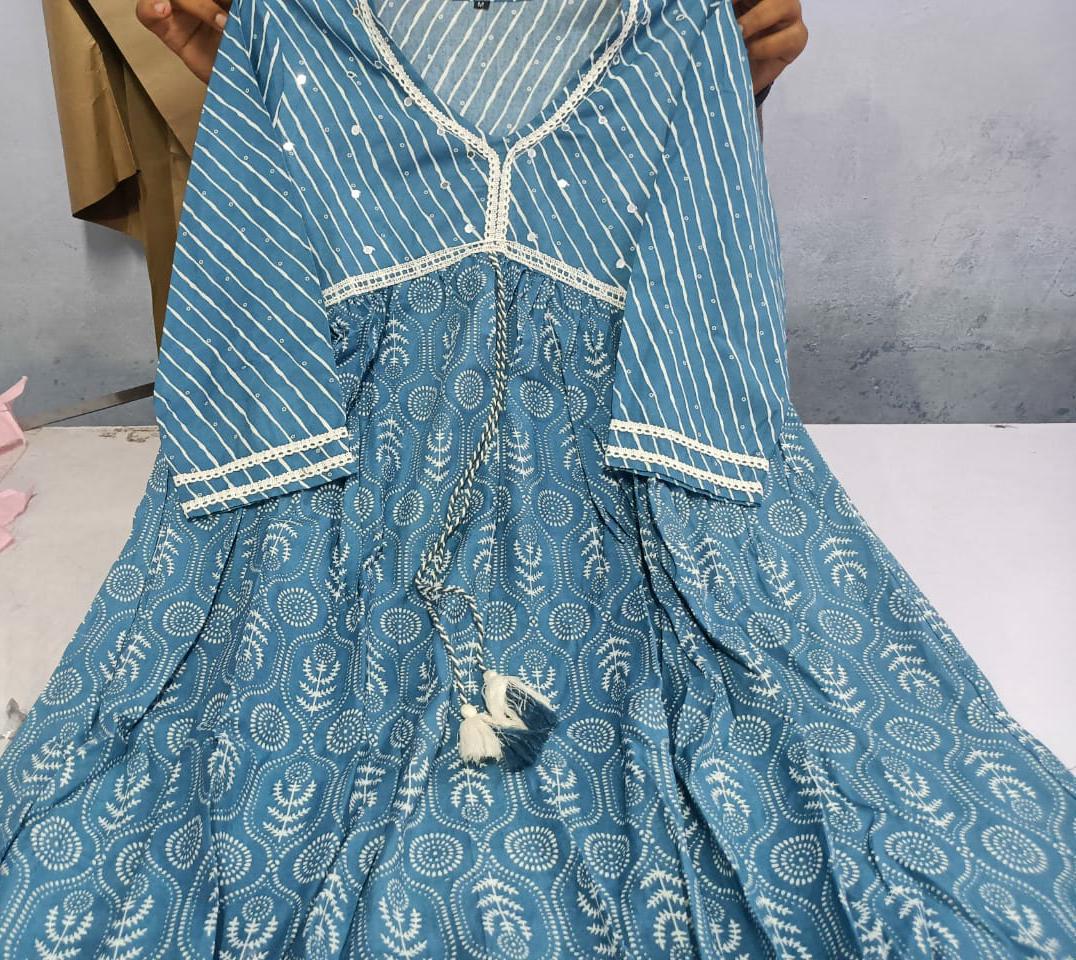 Alia Style Rayon Lace Work Suit Set