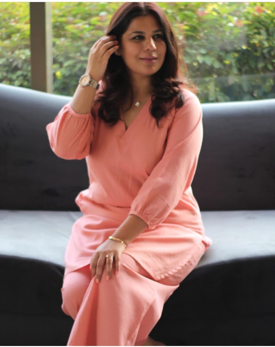 Monochrome Cotton Slub Kurta Pant Set