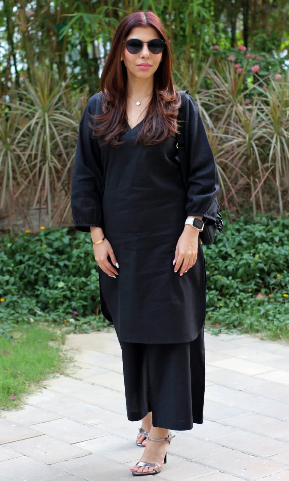 Monochrome Cotton Slub Kurta Pant Set