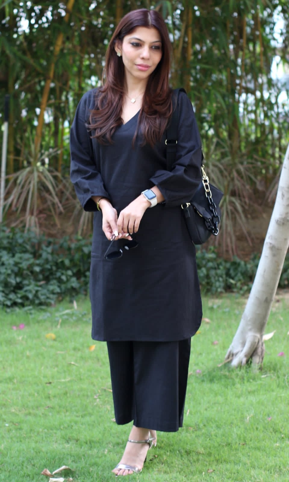 Monochrome Cotton Slub Kurta Pant Set