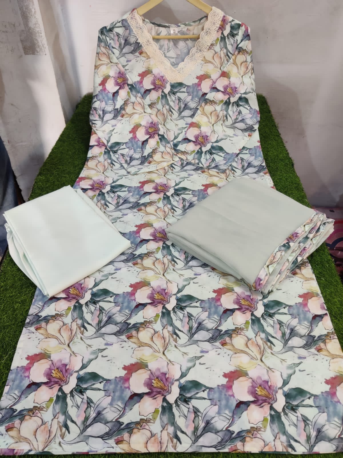 Muslin Suit with Digital Print Dupatta