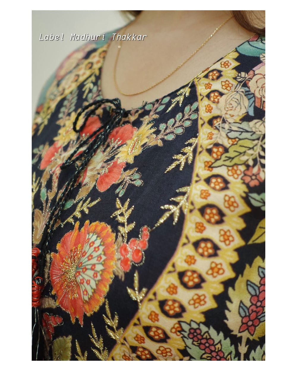 Muslin Kurti with Sequin Detailing and Matching Pant Set