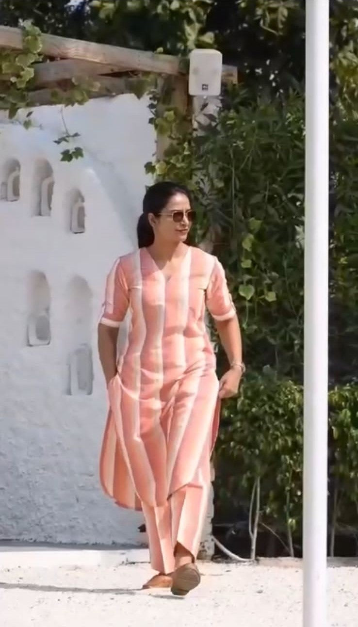 Apple Cut Kurti with Pant in South Cotton