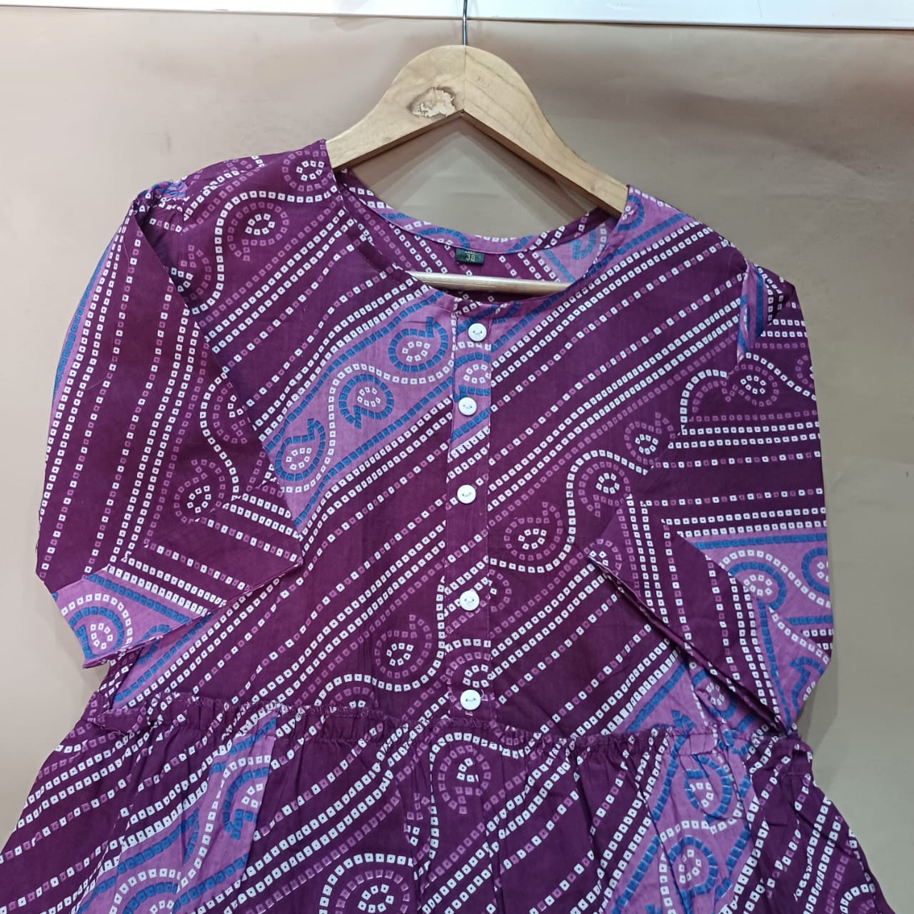Jaipur Cotton Printed Gown - 60/60 Cotton Blend - 47" Length