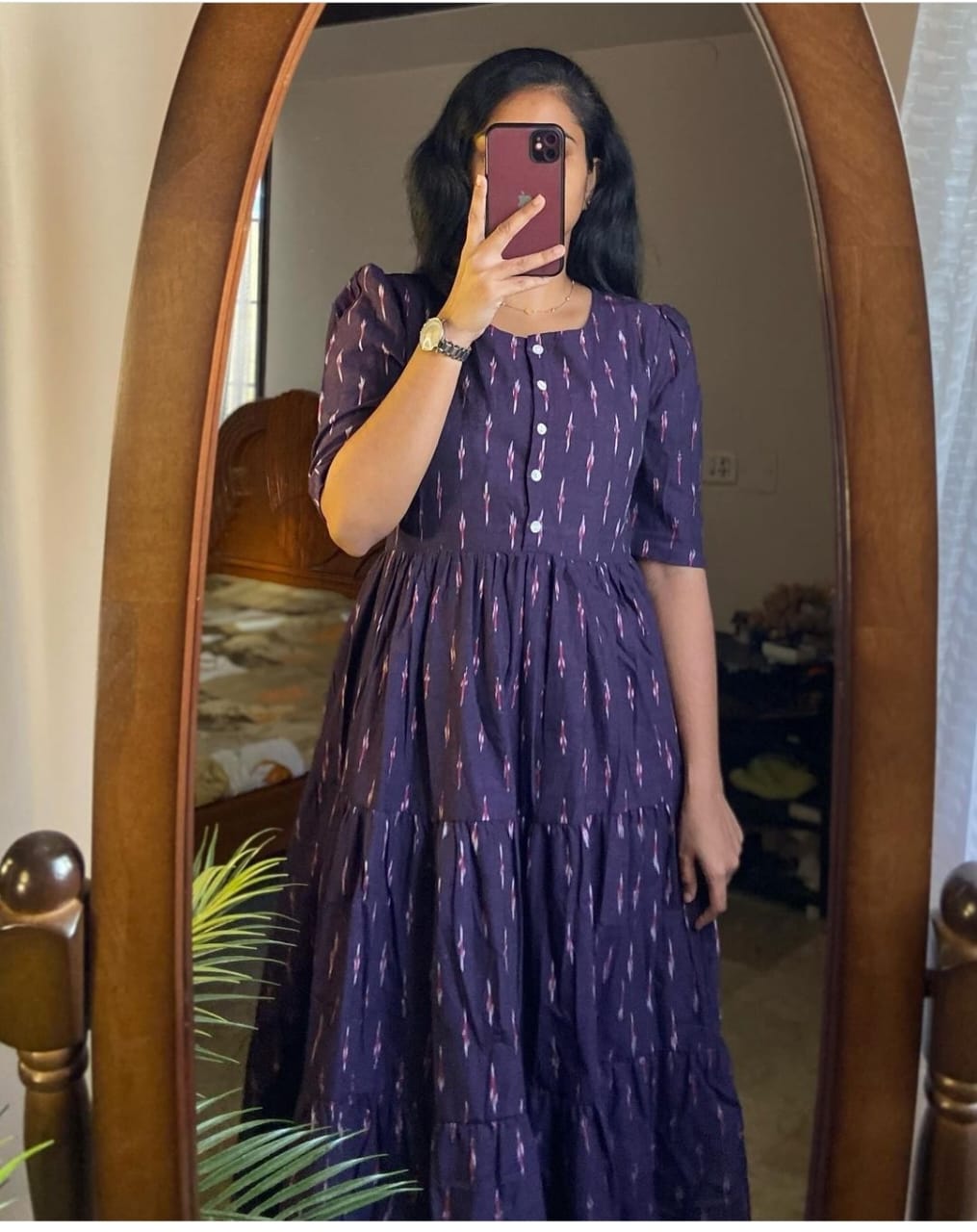 Jaipur Cotton Printed Gown - 60/60 Cotton Blend - 47" Length