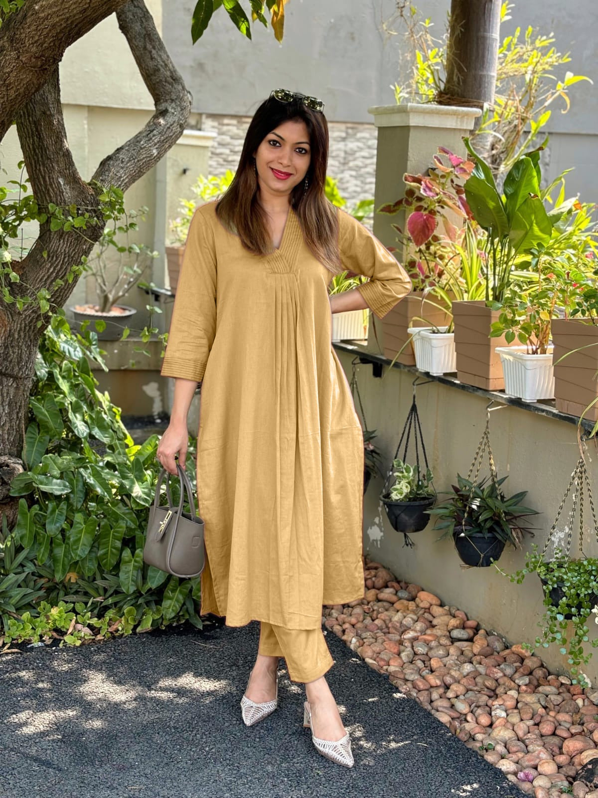 Breezy Comfort Cotton Co-ord Set with Delicate Katha Detailing