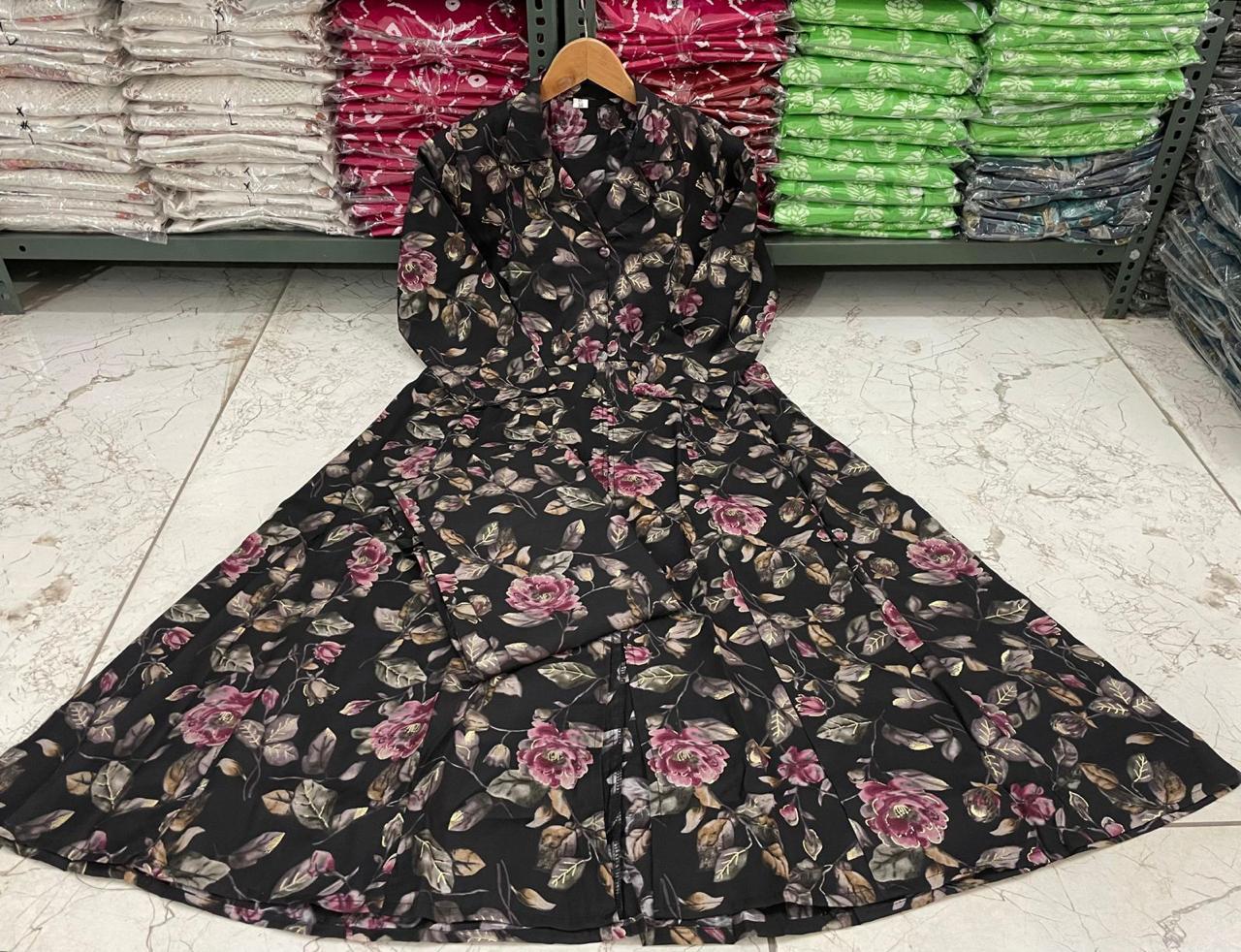 Maslin Foil Print Two-Piece Long Cord Set