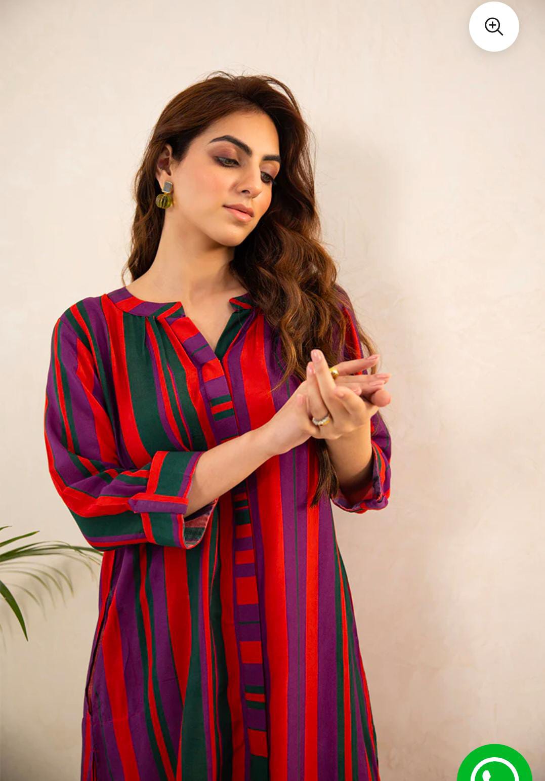 Stripes Rayon Kurti Set - A-Line Flattery