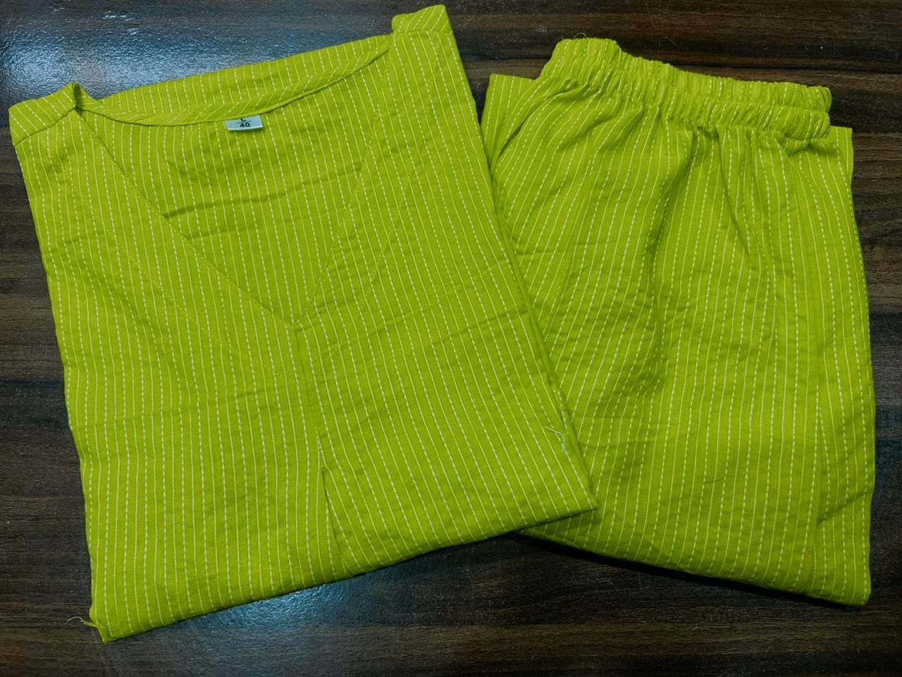 Katha Cotton Kurti with Side Pocket and Afghan Pant Set