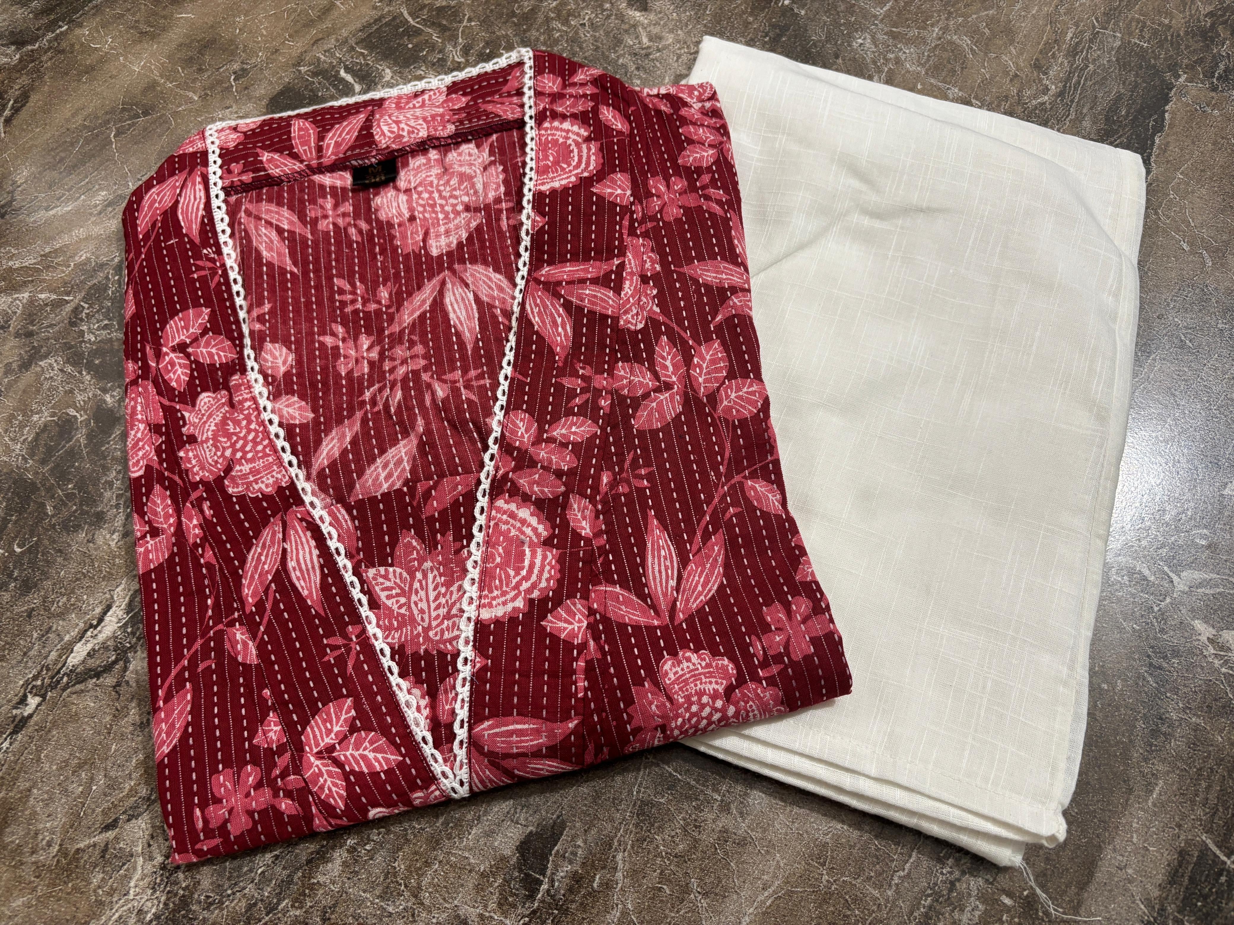 Cotton Kurti with Pant Set for Women