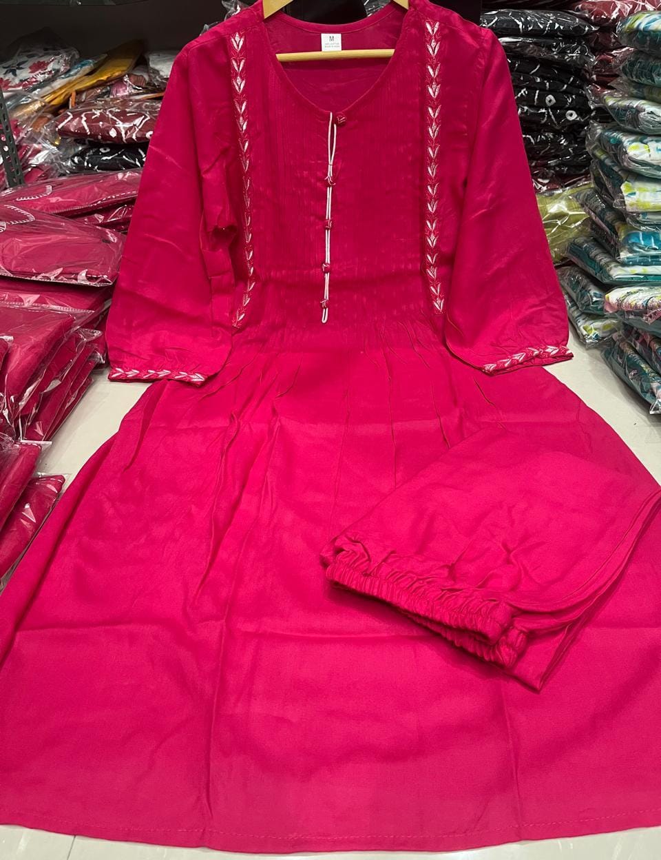 Rayon 2-Piece Set with Embroidery and Pintex Details