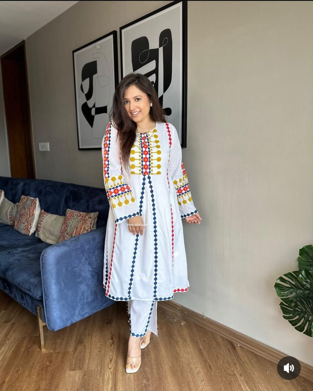 Printed Co-ord Set for Women - Cotton 2-Piece Outfit (Top & Pant)