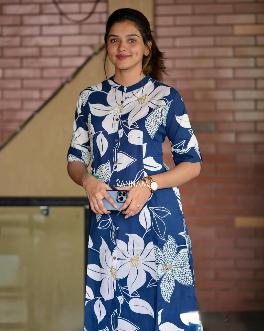 Floral Cotton Co-ord Set – A-line Kurti with Ankle-Length Palazzo Pant
