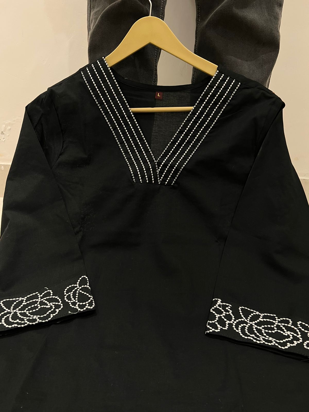 Cotton Kurti with Embroidery & Matching Pant