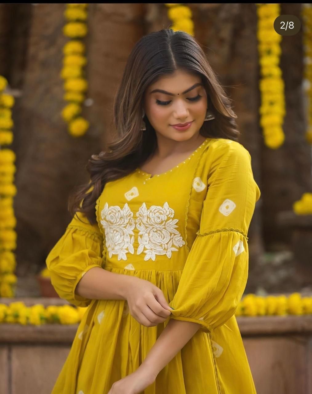 Bandage Discharge Print Cotton Kurta Pant Set with Adda & Embroidered Lace Work