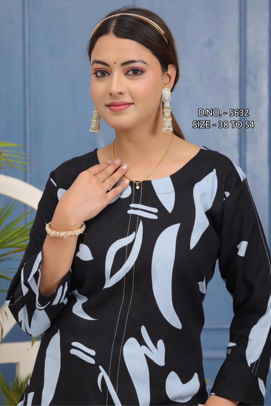 Rayon 14 Kg Digital Printed Coord Set – Umbrella Kurti with Katha Work & Pant