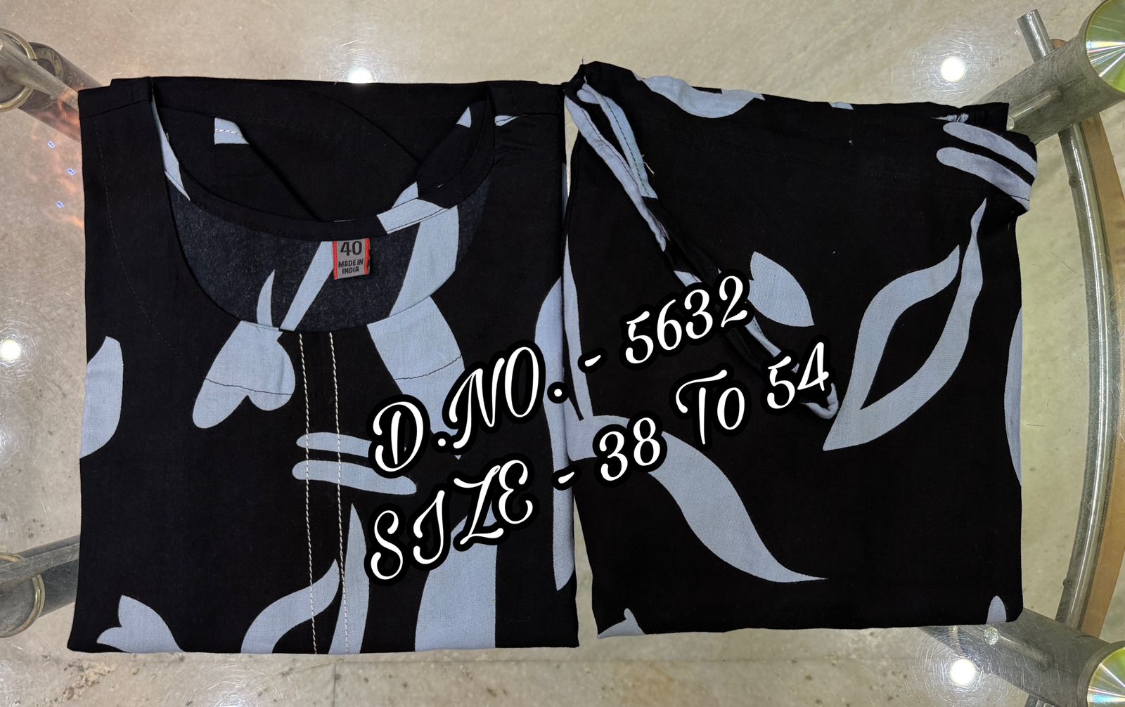 Rayon 14 Kg Digital Printed Coord Set – Umbrella Kurti with Katha Work & Pant