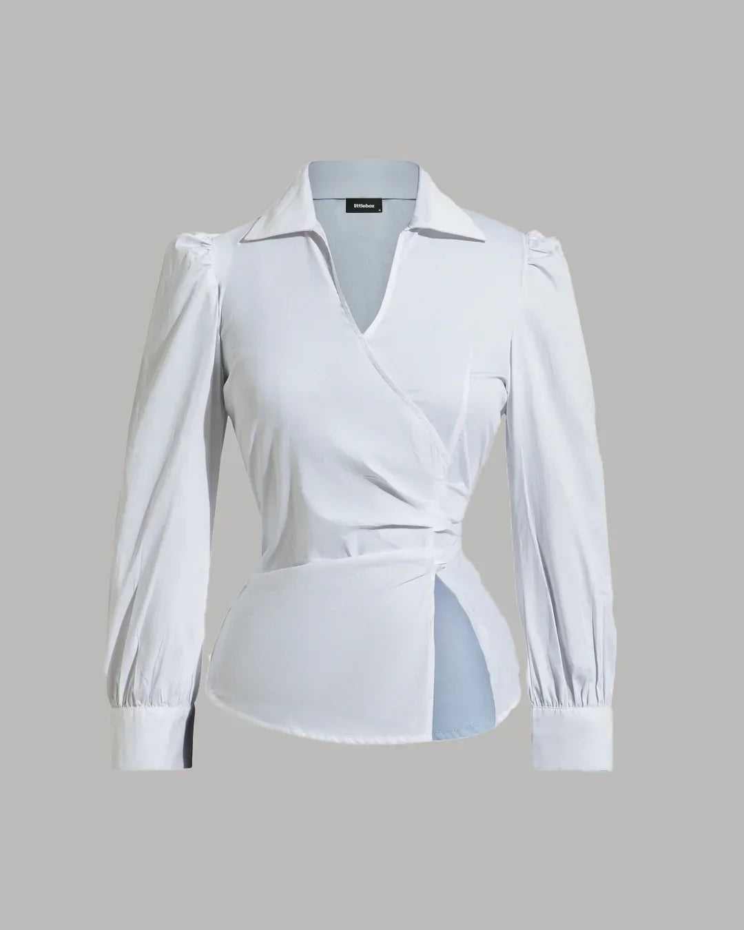 White Wrap Fit Tailored Shirt