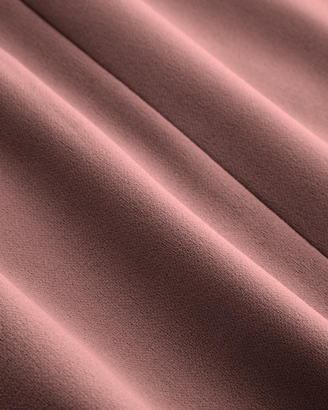 Woven Square Neck Solid Ruffle Long Brown Midi Dress Curve & Plus