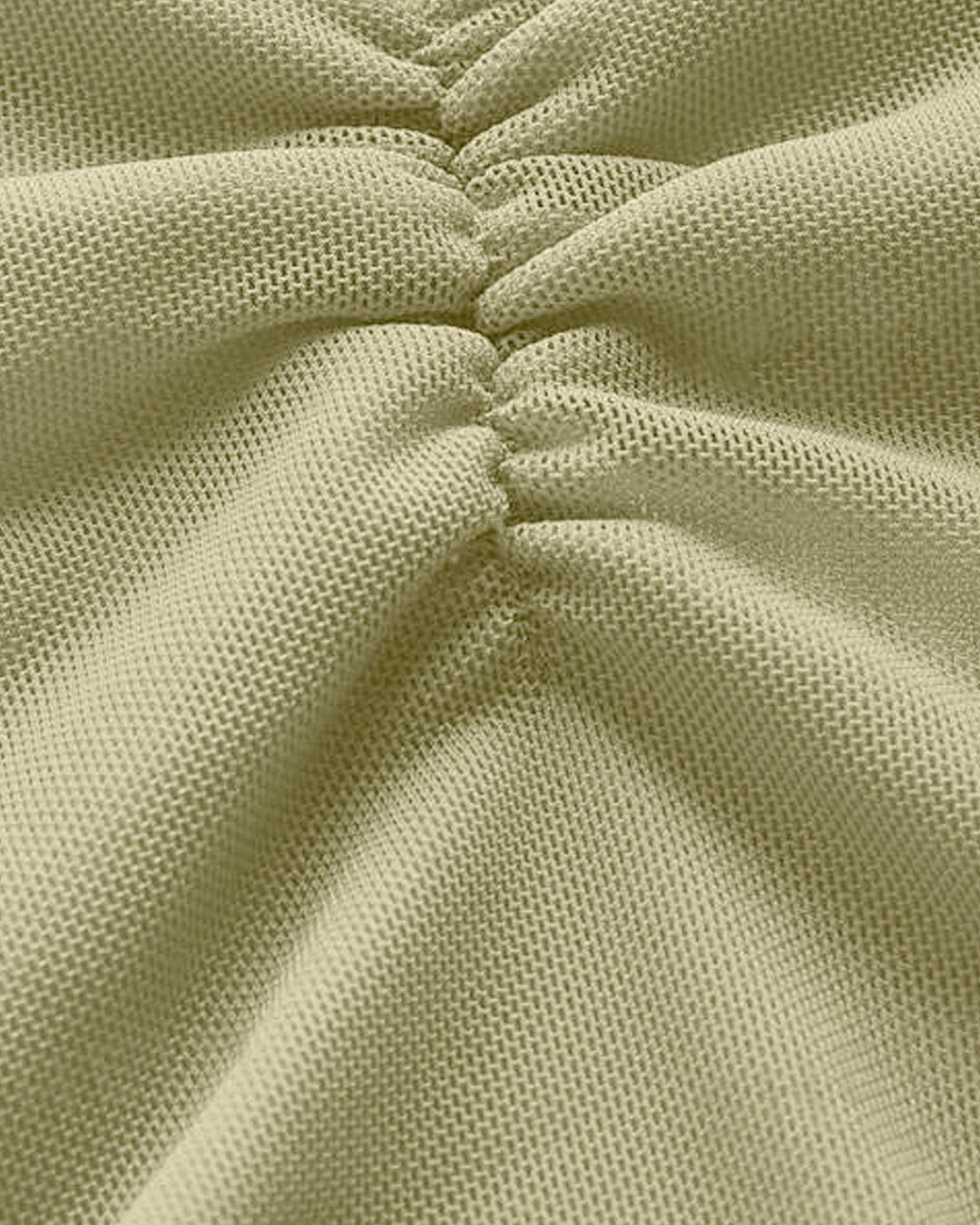 Y2K Ruched Tie Backless green Mesh Top