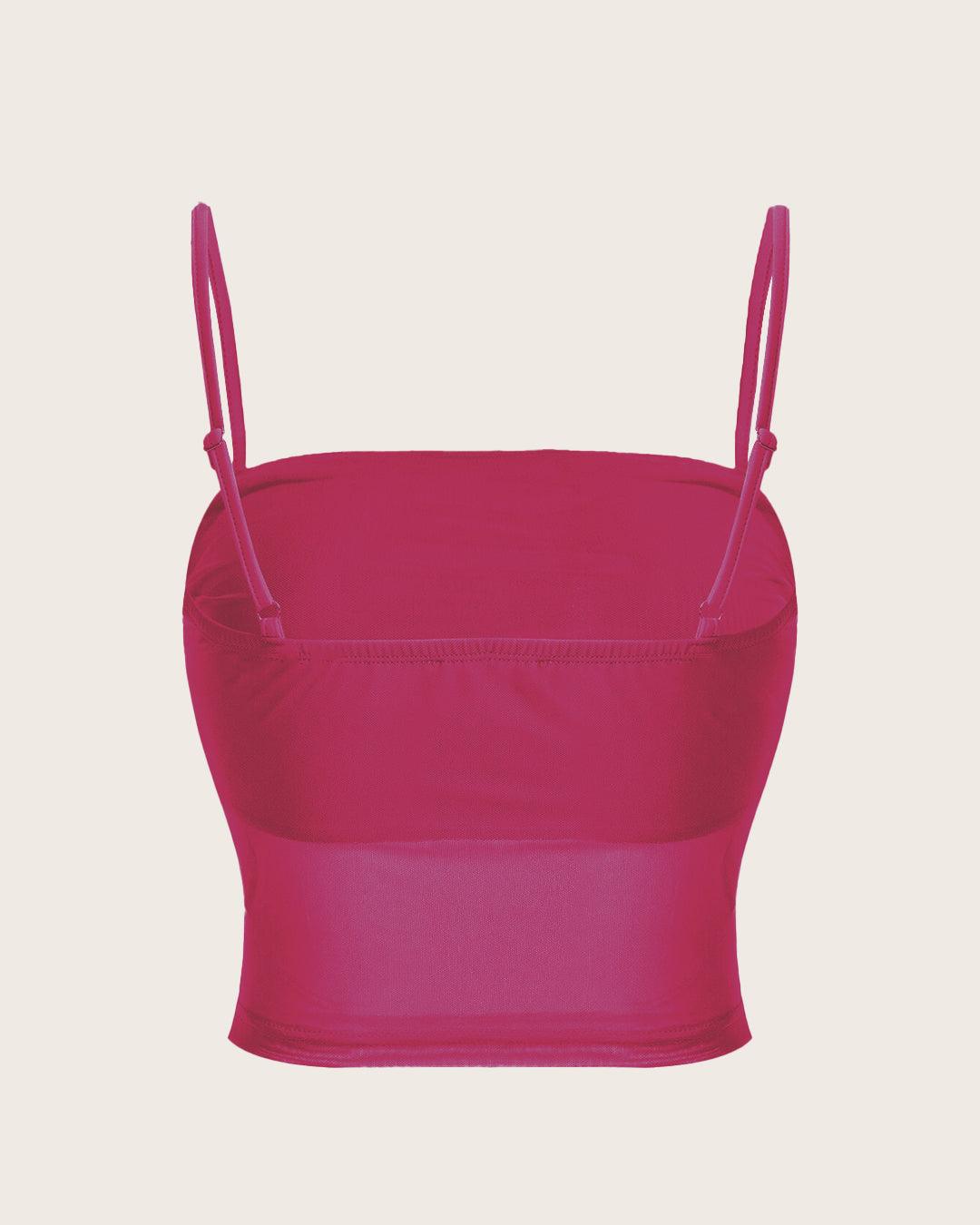 Y2k Spaghetti Strap Pink Tank Top