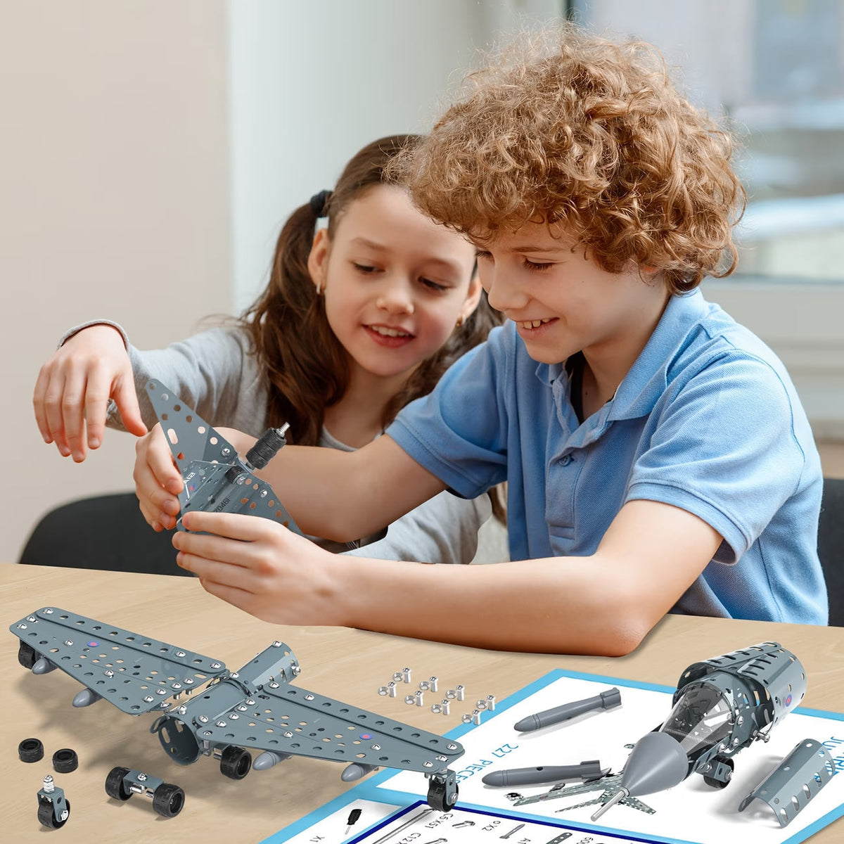 DAYS DIY Metal Jet Airplane Model Toy