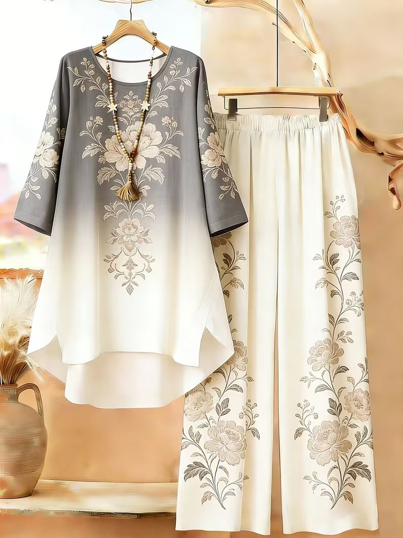 Retro Geometric Plus Size Co-Ord Set
