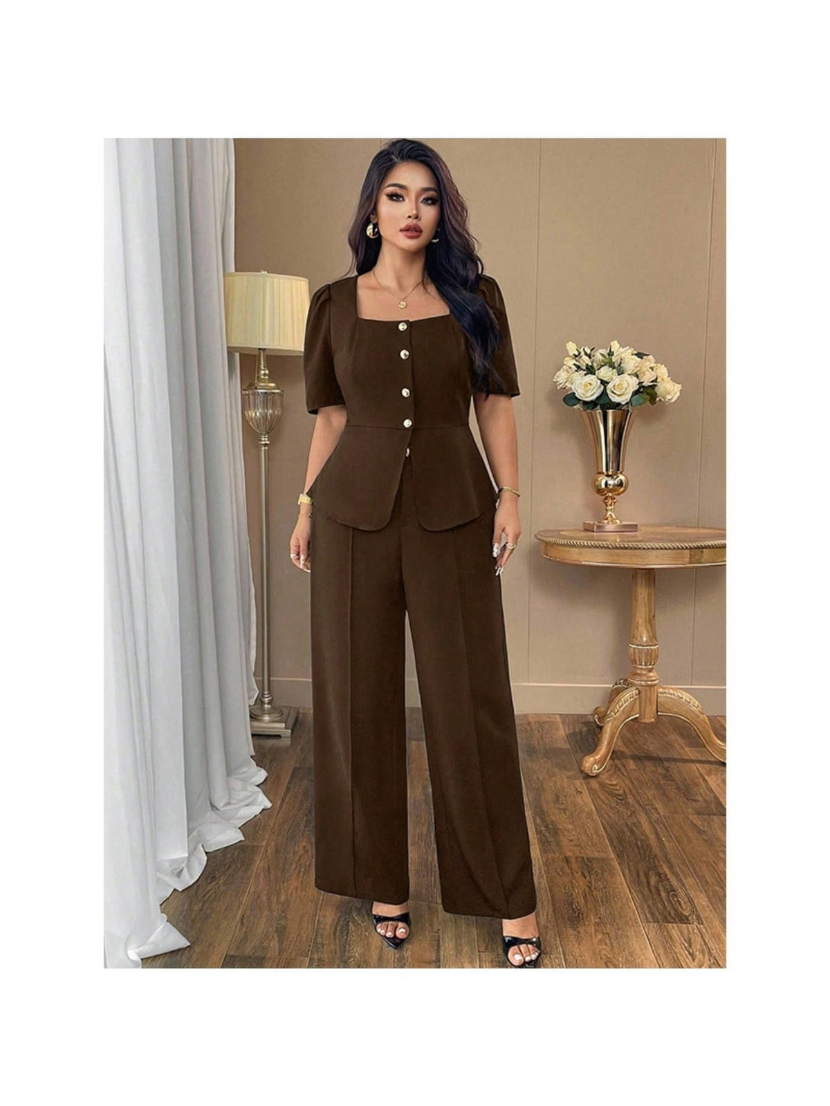 RoseAura Plus Size Co-Ord Set