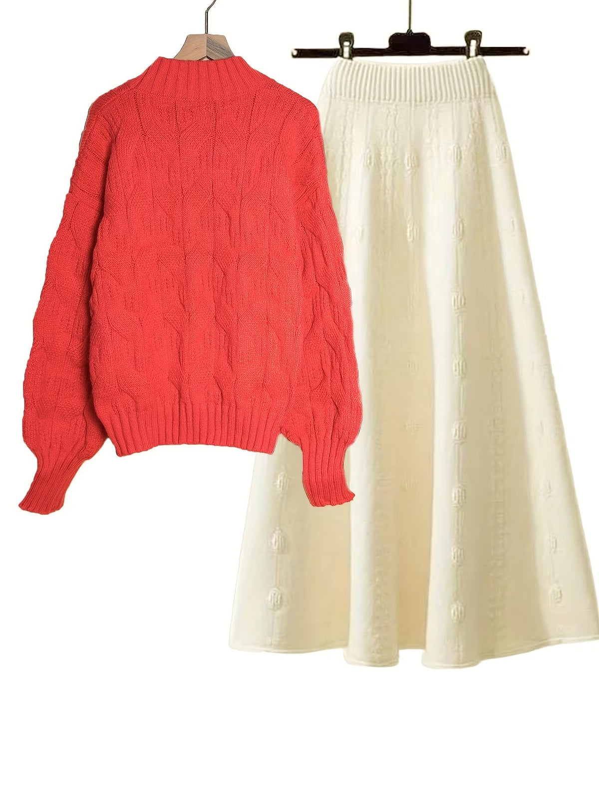 Elegant Sweater & Skirt Two-Piece Set