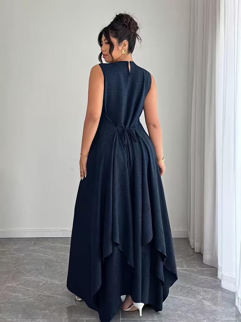 Elegant Tie-Belt A-Line Dress💖