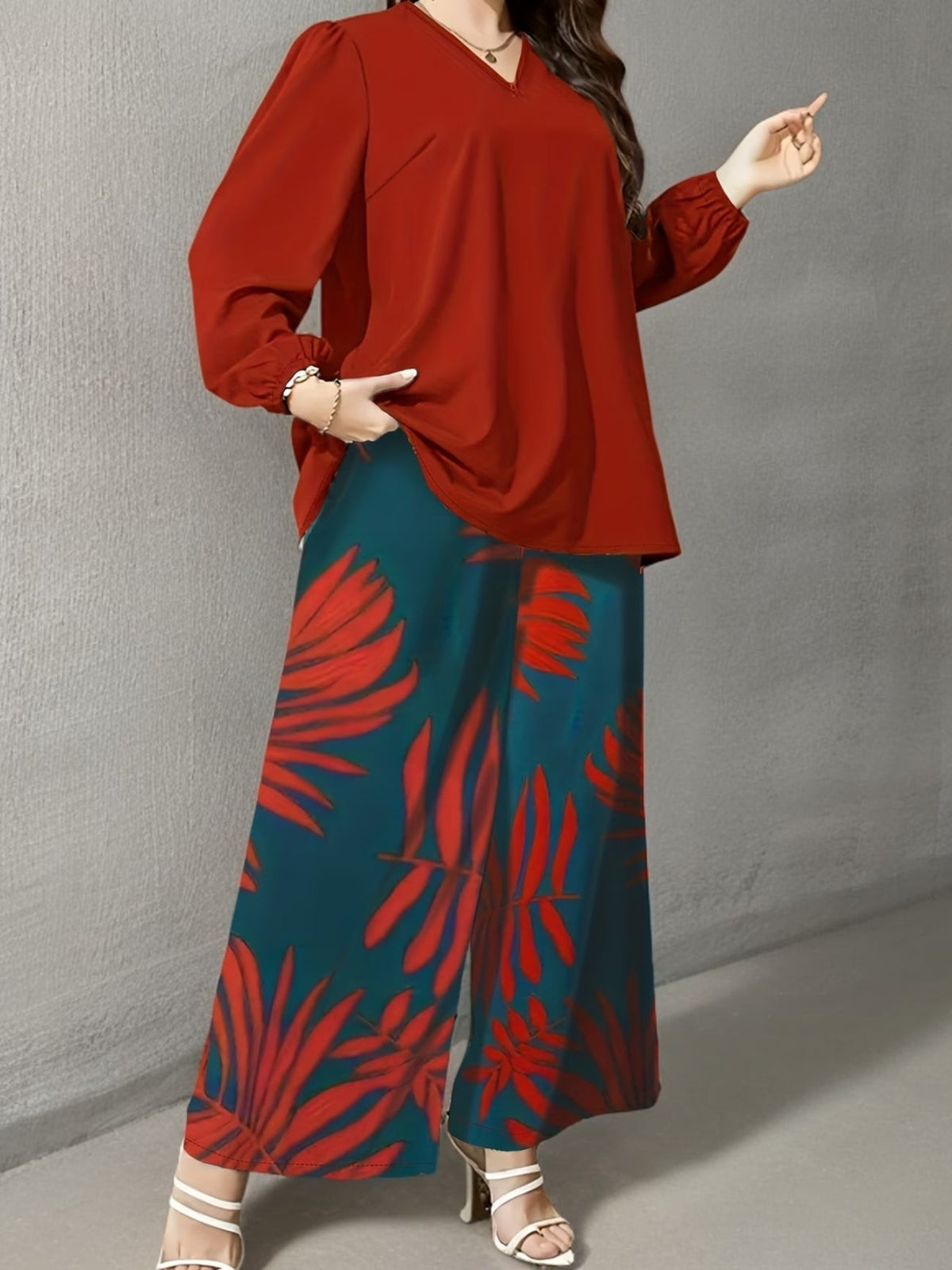 Floral Breeze Wide-Leg Set