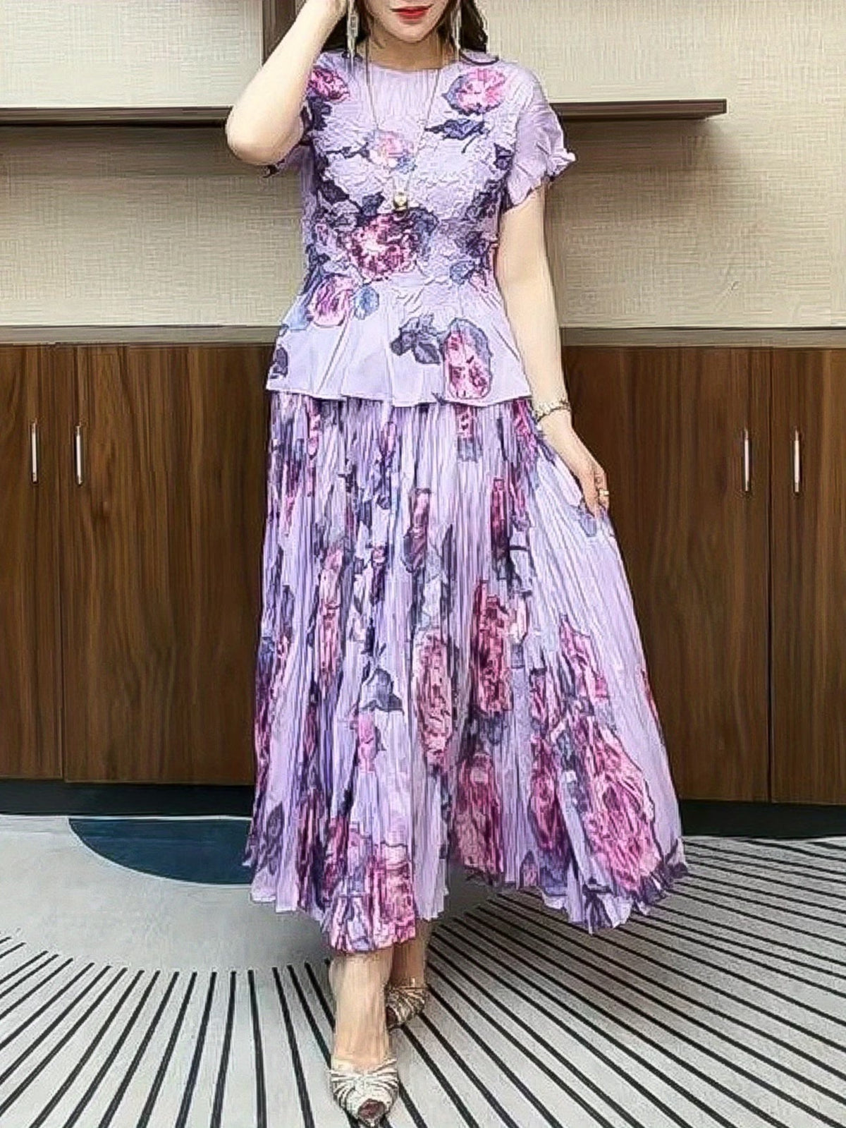 Luxury Pleated Modest Co-Ord Set