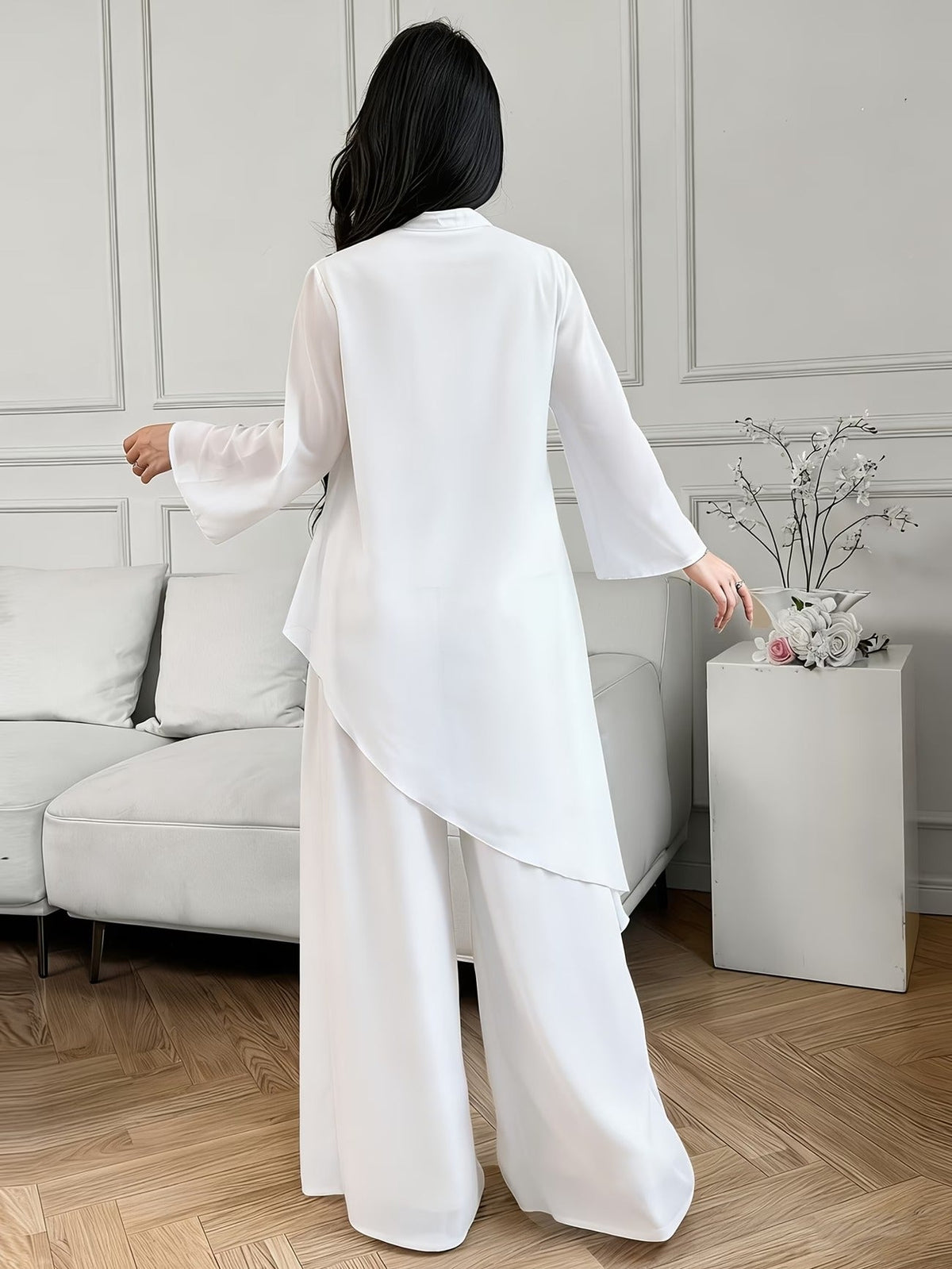 PearlMist Chiffon Outfit