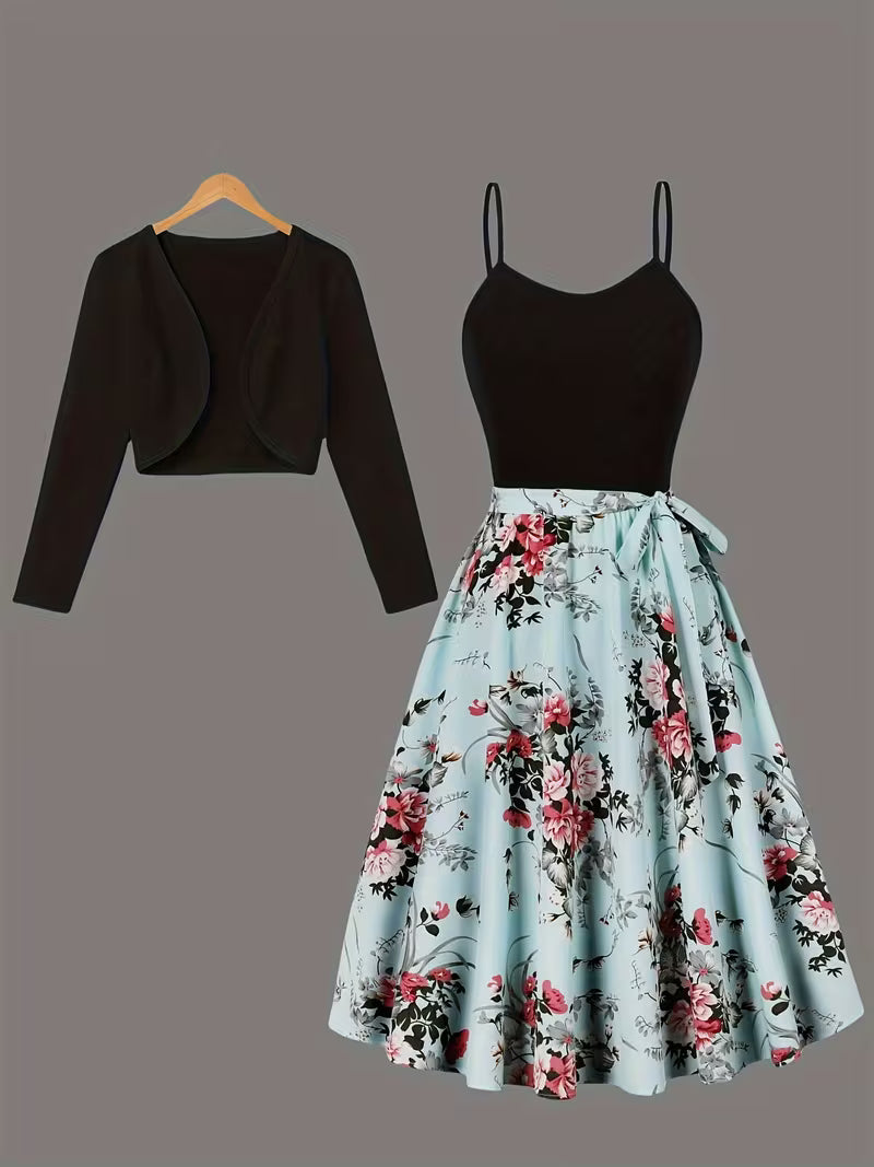 Luxe Grace Two-Piece Maxi Skirt Set