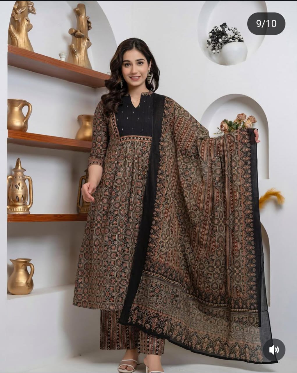 Azrak Cotton Suit with Pintex Work