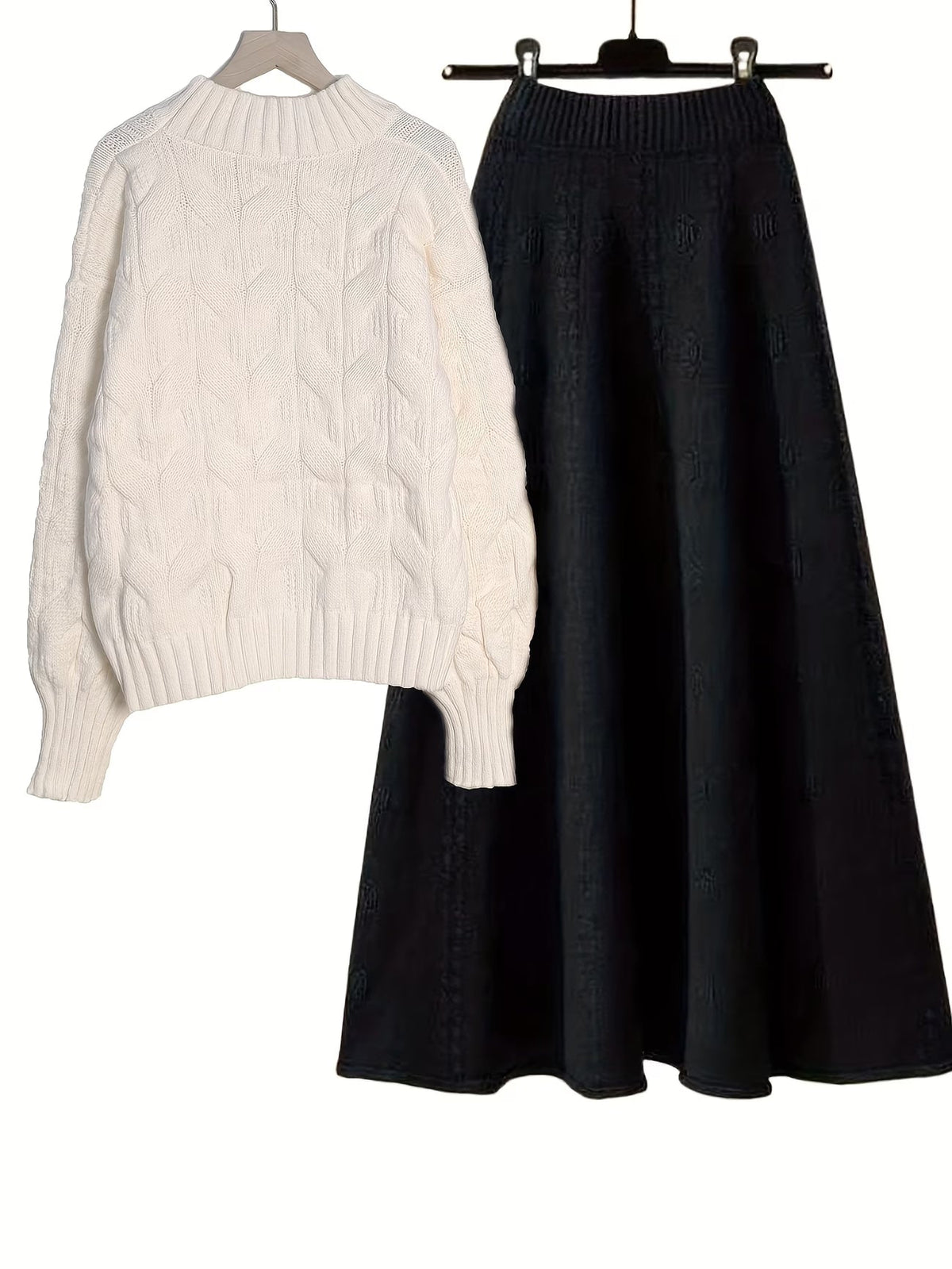 Elegant Sweater & Skirt Two-Piece Set