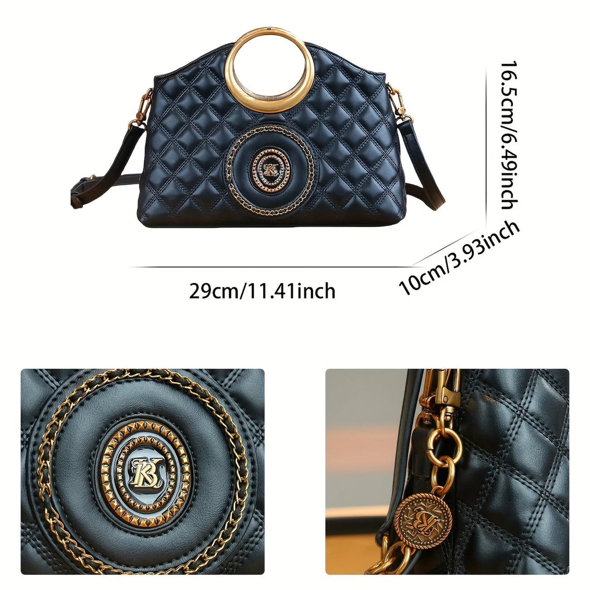 Elara Quilted Crossbody Bag