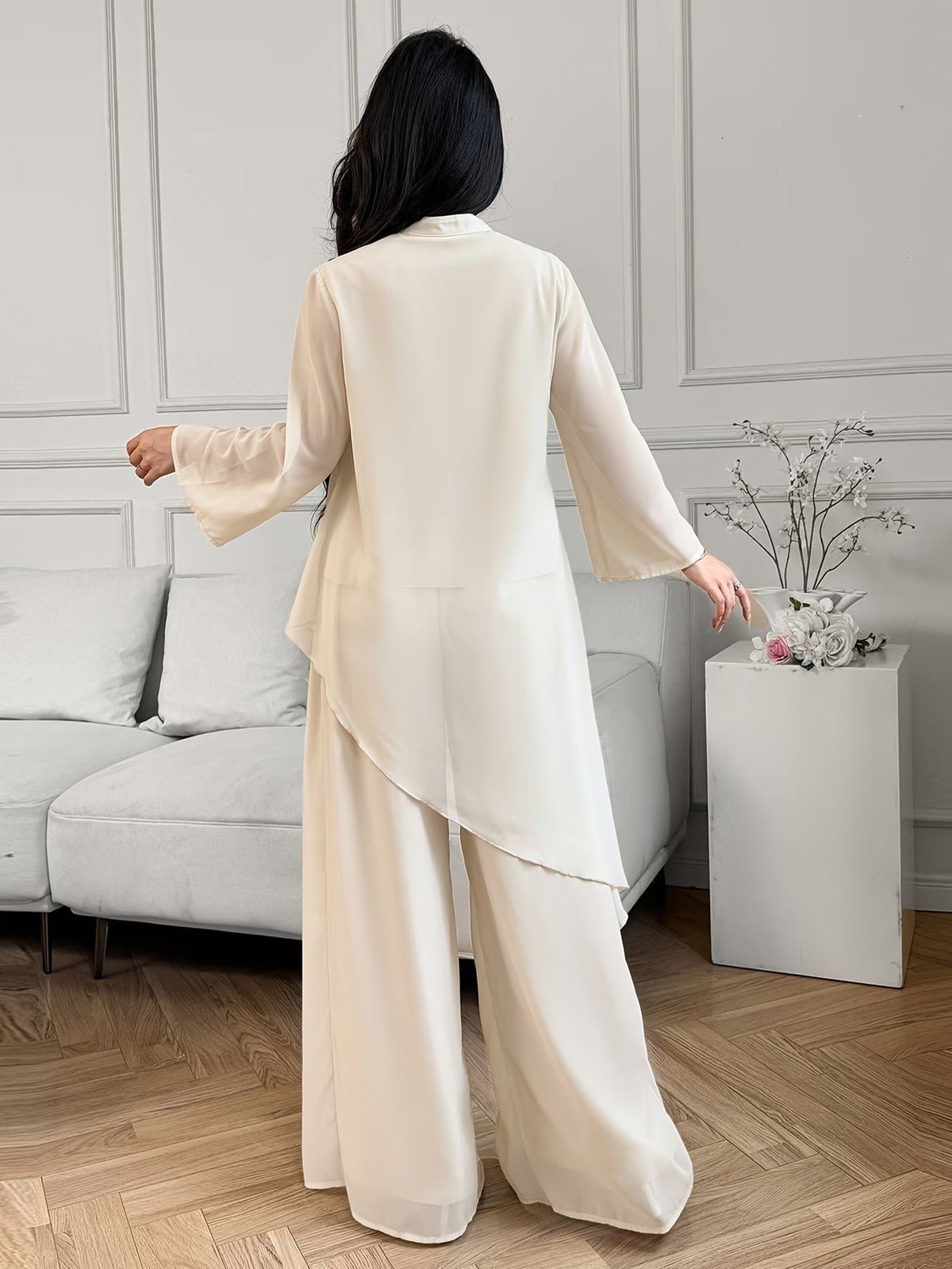 PearlMist Chiffon Outfit