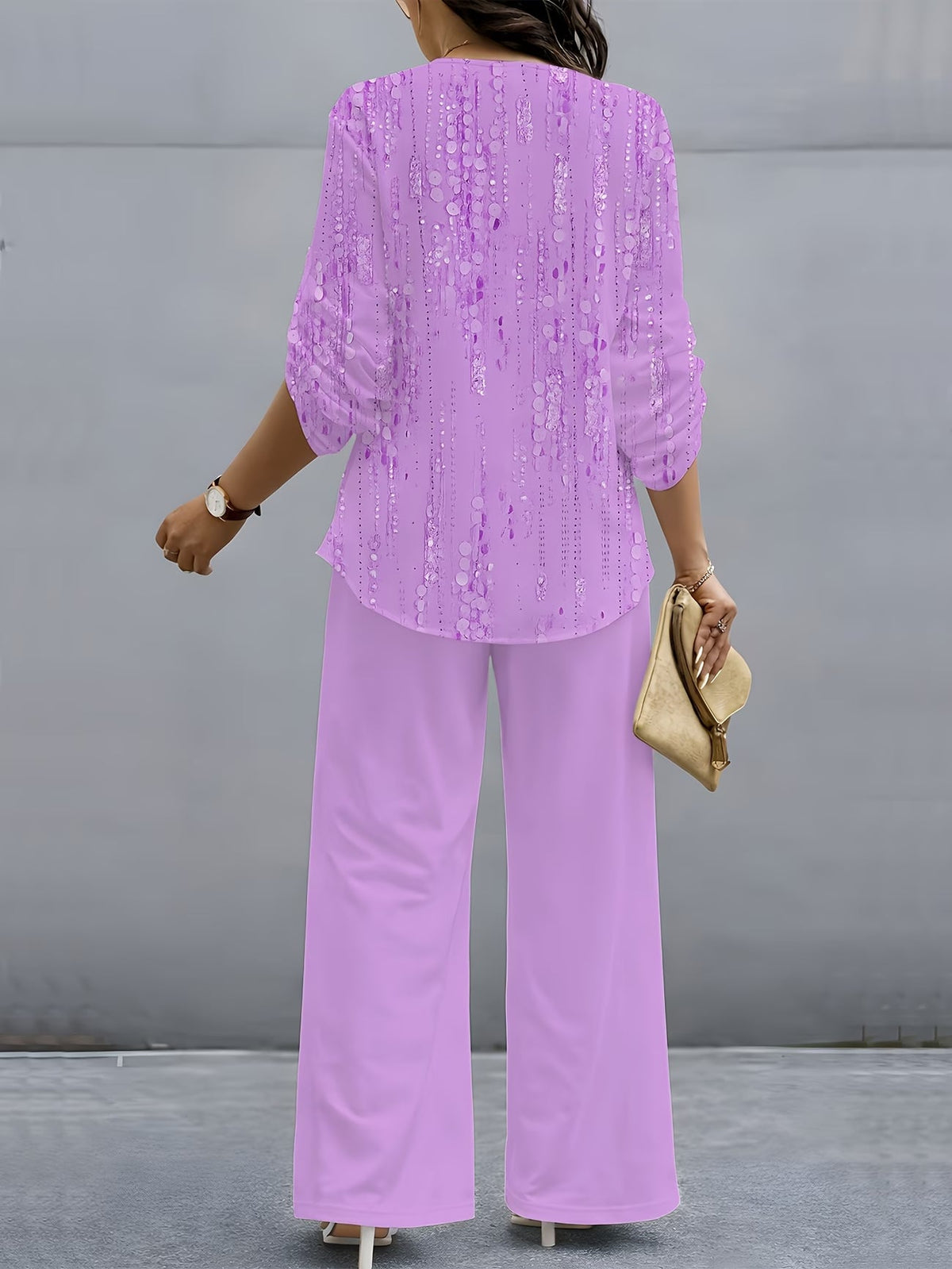 Printed V-Neck Lounge Set