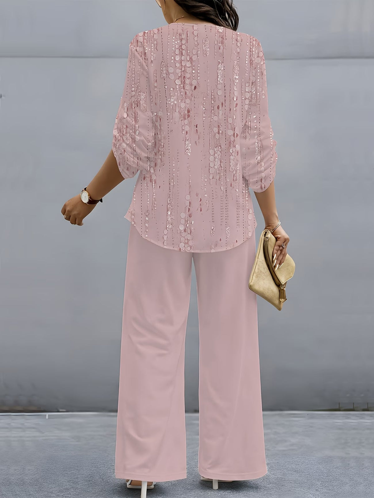 Printed V-Neck Lounge Set