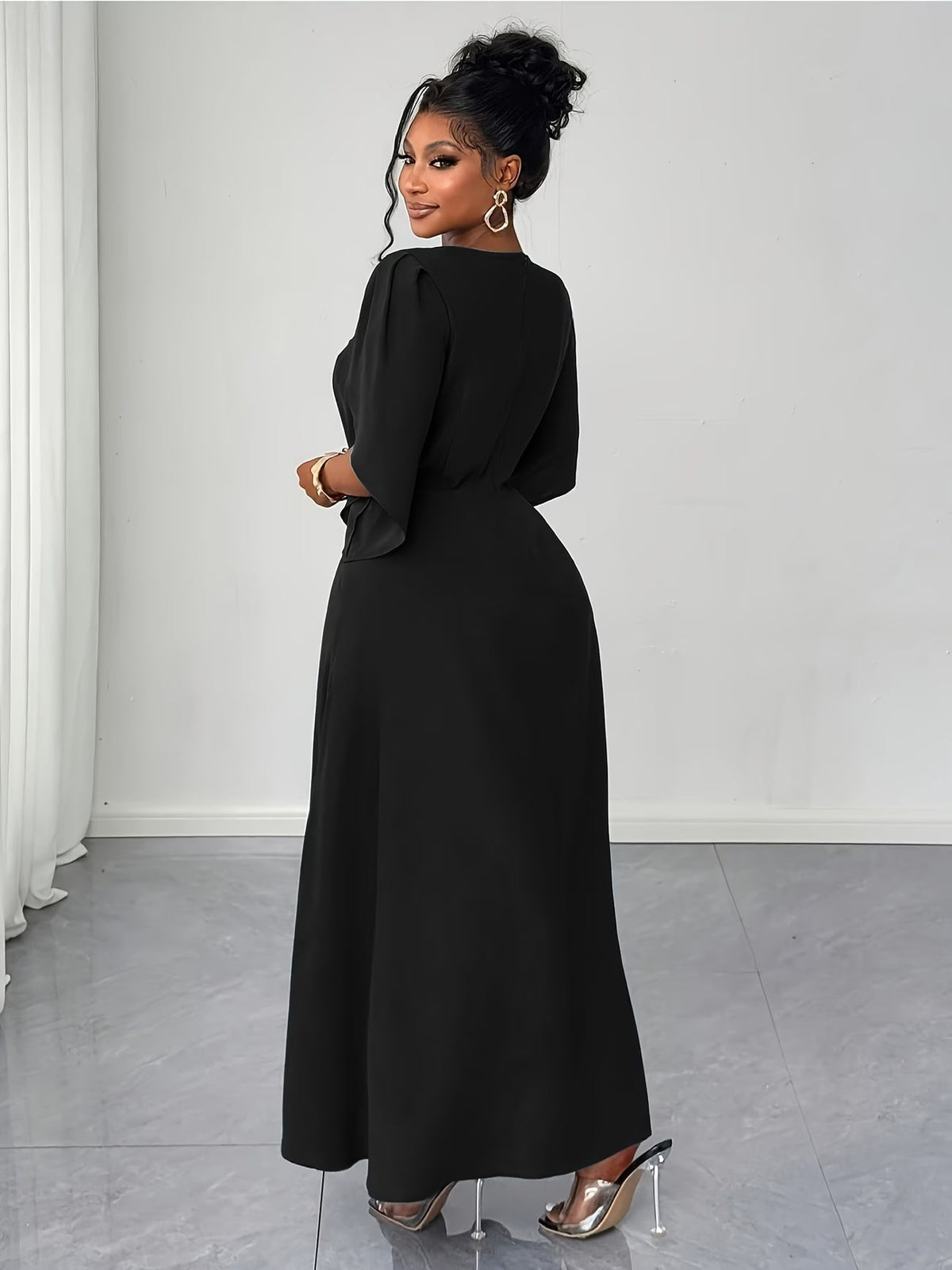 Elegant Asymmetrical Flare Dress