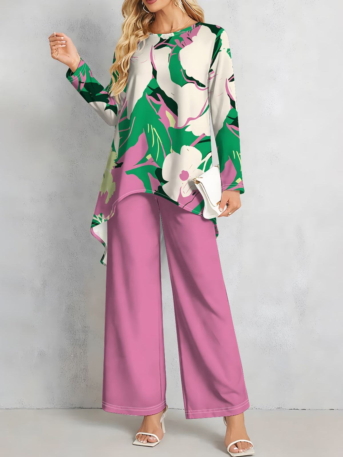 Floral Elegance Long Sleeve Co-Ord Set